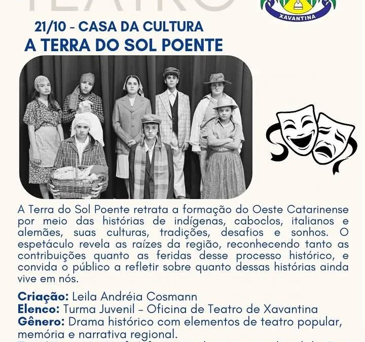 Casa da Cultura de Xavantina recebe montagem sobre a história do Oeste Catarinense